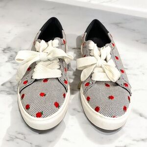 Kate Spade EUC Apple Design Embroidered Sneakers - Size 8B / EU 38.5